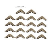 NUOBESTY 50 pièces de Métal Bronze Renforts Angle Gravés pour Cahiers Albums Scrapbooking Protège Vintage pour Fichiers et Menus
