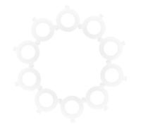 NUOBESTY 50 Pièces Lot de Anneaux Réducteurs vers Plastique Blanc Bagues de Fixation pour Abat-jour Adaptateurs de Douille pour Réparation et Rénovation de Lampes DIY