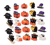 NUOBESTY 50 Pièces Ornements Résine Halloween Accessoires Diy pour Décoration de Coque de Téléphone et Artisanat Charms Thématiques Adorables Résine