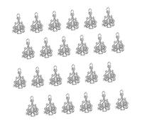 NUOBESTY 50 Pièces Pendentif sapin de Noël pendentif noel christmas tree decoration ornements de fabrication de bijoux Charmes d'arbre de Noël alliage collier pendentif breloques en métal