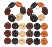 NUOBESTY 50 Pièces Pouces en Bois rétro Boutons Vintage Petits poussoirs punaises décoratives punaises murales Photo Bulletin Basbing Tacks Métal