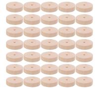 NUOBESTY 50 Pièces Roues en Bois pour Modèles Réduits, Design Précis et Installation Robuste, Dimensions 4x4x1,2 Cm, pour Fabrication de Voitures Miniatures et Activités DIY