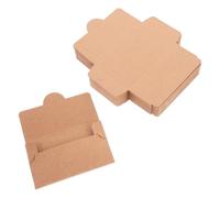 NUOBESTY 50 Pochettes en Papier Kraft pour Cartes de Visite Cartes Présents Résistants et Réutilisables Protection Bande Magnétique Format Standard Lot de 50