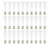 NUOBESTY 50 Tubes Transparents pour Gloss à Lèvres 15 Ml Flacons Souples Réutilisables Bouchon Doré Pot Vide Écologique pour Maquillage Soin des Lèvres Voyage et DIY Cosmétique