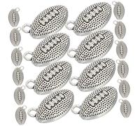 NUOBESTY 50pièces Pendentifs Rugby Pour Création De Bijoux Charms De Football Pour Et Artisanat