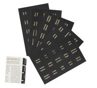 NUOBESTY 5feuilles Autocollants Onglets Bible Index Adhésifs Noirs Avec Lettres Dorées Résistants à Eau Onglets Bibliques Pratiques Pour Études Bibliques