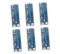 NUOBESTY 6 Ensembles Adaptateur Pci Express Riser Pins de Cartes Extension pour GPU avec Chipset Stable pour