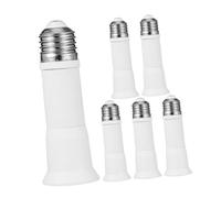 NUOBESTY 6 pièces Adaptateur Douille à Réglable Prolongateur de Culot LED pour Éclairage Intérieur Maison Bureau Convertisseur de Lampe à Ajustable Support Ampoule Extensible
