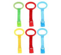 NUOBESTY 6 Pièces Anneaux de Traction pour Tout-petit en Plastique, Accessoires de Parc pour Exercices de Marche et Aide Station Debout, Adaptés aux Garçons et Filles