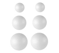 NUOBESTY 6 pièces Boule de Polystyrène Blanche Sphères Légères Lisses pour Bricolage Décoration de Fête Projets Scolaires et Activités Créatives Garçon Fille
