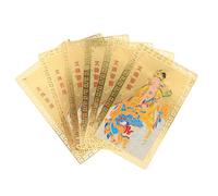 NUOBESTY 6 Pièces Carte Amulette Dorée Guanyin en Cuivre pour Portefeuille, Protection Longue Durée, Style Raffiné, Accessoire Chinois Maison Famille