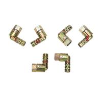 NUOBESTY 6 Pièces Connecteur tout cuivre raccords Connexions supérieures de la poêle bouchon de tuyau adaptateur de tuyau mâle Connecteur de coude pour poêle connecteur commun tout bronze