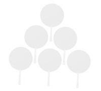 NUOBESTY 6 pièces Éventail Main Rond Pet Ensemble de Éventails Blancs à Sublimer pour Décoration de Mariage et Événements Religieux pour Églises et Fêtes