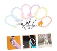 NUOBESTY 6 Pièces Lanière de Téléphone Perles Décorations Colorées et Élégantes pour Smartphone Charme Floral et Design Accessoire Pratique pour Voyager et