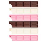 NUOBESTY 6 pièces Lot de Stylos à Bille Chocolat Design Kawaii Plastique Écriture Fluide Fournitures Scolaires et Bureau pour Garçon Fille et Étudiants