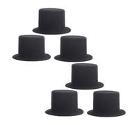 NUOBESTY 6 Pièces Mini Chapeaux Noirs pour DIY Accessoires de Fête Décoration de Poupées et Costumes pour Petits Animaux