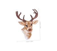 NUOBESTY 6 Pièces Patch Brodés Flocon de Doré et Cerf Appliques Thermocollantes Coudre pour Vêtements Sacs Chapeaux DIY Décoration Hiver Noël