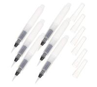 NUOBESTY 6 Pièces Pinceaux à Réservoir Eau pour Peinture Aquarelle Stylos à Encre pour Crayons Solubles Marqueurs et Gouache de Pointes