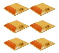 NUOBESTY 6 Pièces Plastique Réflecteur de Chaussée Balise Routière, | Marqueur de Circulation Surélevé, Installation Facile, Effet Réfléchissant Élevé, pour Routes, Allées et Jardins