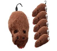 NUOBESTY 6 Pièces Souris Mécanique Rembobinable Peluche Couleur Aléatoire pour Chat Activité et Santé Jeu Interactif Animaux Compagnie