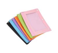 NUOBESTY 6 Pièces Trousse à Crayons Transparentes Oxford avec Pochettes de Rangement pour Documents et Fournitures Scolaires