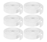 NUOBESTY 6 rouleaux de papier pour mini-étiquettes autocollantes blanches unies de 4 x 1,2 cm - 160 étiquettes décoratives rectangulaires imprimables par rouleau