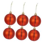 NUOBESTY 6pcs 9cm Arbre de no?l Pendaison Boules incassable Boule de décoration de Sapin de no?l pour no?l fête de no?l Arbre décoration (Basket)