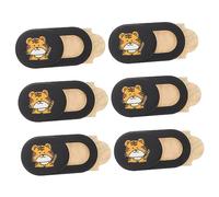 NUOBESTY 6pièces Cache-Webcam à Motif Tigre Capuchon de Confidentialité pour Objectif de Webcam Protection de Vie Privée pour Ordinateur Portable et Ordinateur de Bureau