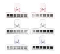 NUOBESTY 6pièces Pinces à Partition de Musique Transparentes Acrylique Clips pour Piano Solides et Portables pour Musiciens Maintien Stable des Pages Cours de Jeu