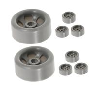 NUOBESTY 8 Pièces Accessoires Pour Sèche-linge Rouleaux De Sécheuse Pièces De Sécheuse Roues à Rouleaux Roue De Poulie Accessoires De Séchage Gris Foncé Plastique