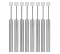 NUOBESTY 8 Pièces Amortisseur Hydraulique de Poubelle à Fermeture Douce | Acier Inoxydable et Plastique, Fermeture Contrôlée du Couvercle, Anti-pincement des Doigts, Blanc