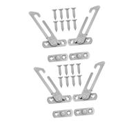 NUOBESTY 8 pièces Limiteur de Fenêtre Acier Inoxydable Bloqueur de Sécurité Garçon Fille pour Fenêtre Coulissante Restriction Angle Ouverture Installation Facile sans Rayure Protection