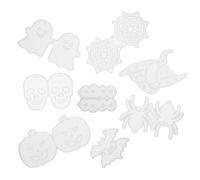 NUOBESTY 8 Pièces Moules Silicone pour Pendentifs de Halloween pour Création de Boucles Oreilles Résine Époxy Accessoires Diy Flexible et Durable