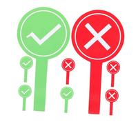 NUOBESTY 8 pièces Pagaies de Réponse Réutilisables Rouge et Vert pour Jeu Educatif Oui Non Tableaux de Vote Portables pour Classe et Animation