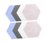 NUOBESTY 8 Pièces Panneaux Muraux Feutre Hexagonaux Autocollants Tableaux Mémo Adhésifs Feutre Carreaux Décoratifs Isolants et Pratiques pour Photos Notes et Rangement