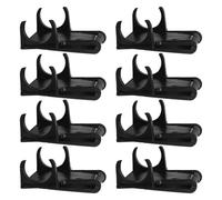 NUOBESTY 8 Pièces Support de Lampe Frontale Noir en Plastique pour Casque de Chantier Clips Robustes, Illumination sans Utilisation des Mains et Usage Multi Site Sécurisé