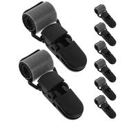 NUOBESTY 8pièces Clips de Drapeau de Jardin Plastique Anti-Vent avec Fixation à Scratch Pinces Résistantes pour Mâts Extérieurs Accessoires Faciles à Utiliser pour Tous Types de Drapeaux
