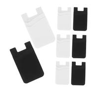 NUOBESTY 8pièces Porte- Téléphone Adhésif Silicone Étui pour Carte De Visite Crédit Pochette pour Téléphone Portable Compatible avec Cartes De Transport Et Accès