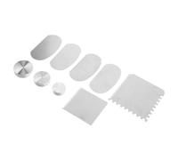 NUOBESTY 9 Pièces Outils de Poterie Acier Inoxydable Grattoirs Dentelés et Outils de Tournage pour Modelage Argile Sculpture Céramique et Spatule Pâtisserie Ergonomique