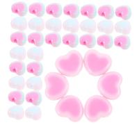 NUOBESTY 90 Pièces Bracelet Perles Acryliques Mini Cœur de Perles Colorées pour Diy pour Bracelets Accessoires Cheveux et Bijoux mit par Couleur Rose Bleu Vert