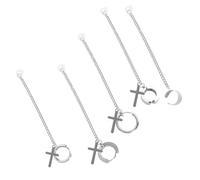 NUOBESTY 9pièces Boucles Oreilles Anti-perte Acier Titane Accessoires Pour Écouteurs Élégants Clip Oreille Sans Décoloration