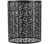 NUOBESTY Abat-jour Cylindrique en Fer Noir Creux Décoratif Style Industriel pour Bar ou Boutique, Facile à Installer, Couvercle de Lampe Élégant et Protecteur