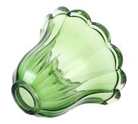 NUOBESTY Abat-jour en Verre Vert 33 Cm X 14 Cm Forme Pétale Compatible Douille E14, Abat-jour Décoratif pour Lampe de Chevet, Salon et Applique Murale, Diffuseur de Lumière Tamisée,
