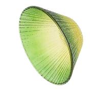 NUOBESTY Abat-jour en Verre Vert Dégradé pour Lampe E27, Abat-jour Tambour Plissé de 35 Mm, Compatible Universellement Diffusion Lumineuse Uniforme pour Espace Maison