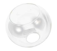 NUOBESTY Abat-jour Verre Clair Sphérique Double Ouverture Globe de Remplacement pour Lampe Suspendue Couvercle de Lampe Vintage pour Applique Murale et Ventilateur de Plafond Abat-jour