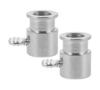 NUOBESTY Accessoire de Barbecue en Fer Chromé Argenté, Butée de Tige M6 Résistante à l'usure, Facile à Installer, Lot de 2 Set de Set de Pièces pour Fourchette à Viande et Tournebroche