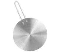 NUOBESTY Adaptateur 1 Set Plaque à Induction en Acier Inoxydable pour Sûre Poignée Amovible, Plaque de Conduction Thermique Argenté pour Cuisinière Électrique