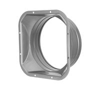 NUOBESTY Adaptateur de Conduit en Métal Interface Carrée à Ronde, Conception Étanche et Structure Gain de Place, pour Environnements Calmes et Chambres, Diamètre Extérieur 6 Pouces