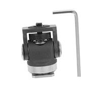 NUOBESTY Adaptateur de Monture Hot Shoe Rotatif pour Trépied Mini Support de Caméra avec Tête Pivotante pour Photographie et Éclairage