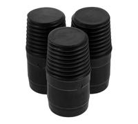 NUOBESTY Adaptateur de Rallonge Fileté pour Manche à Balai et Serpillière, Lot de 3 Pièces en Plastique Noir, Design Européen Installation Facile pour Usage à Domicile Travail